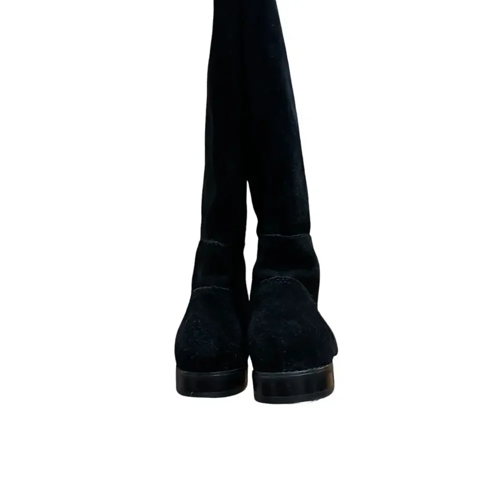 Wythe NY ray‎ black suede knee high boots size 38